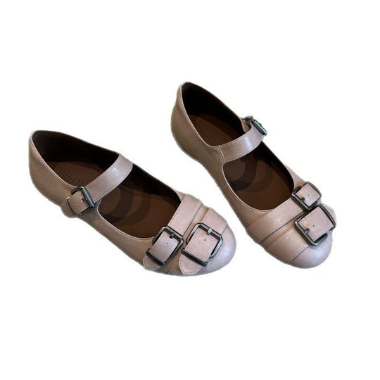 Damen elegante Mokassins mit modischem Schnallen-Detail EB