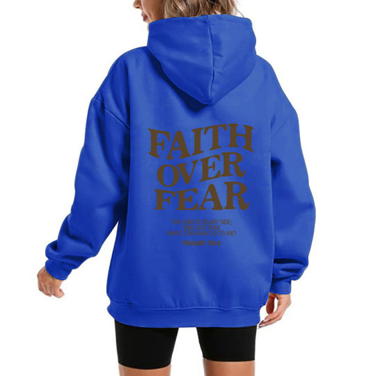 Damen Kapuzensweater mit motivierendem Schriftzug und bequemem Schnitt EB