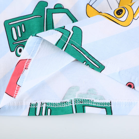 Jungen T-Shirt mit lebhaften Baufahrzeug-Motiven EB