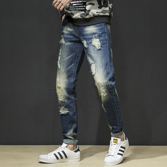 Herren lässige Jeans im Destrukturierten Look EB