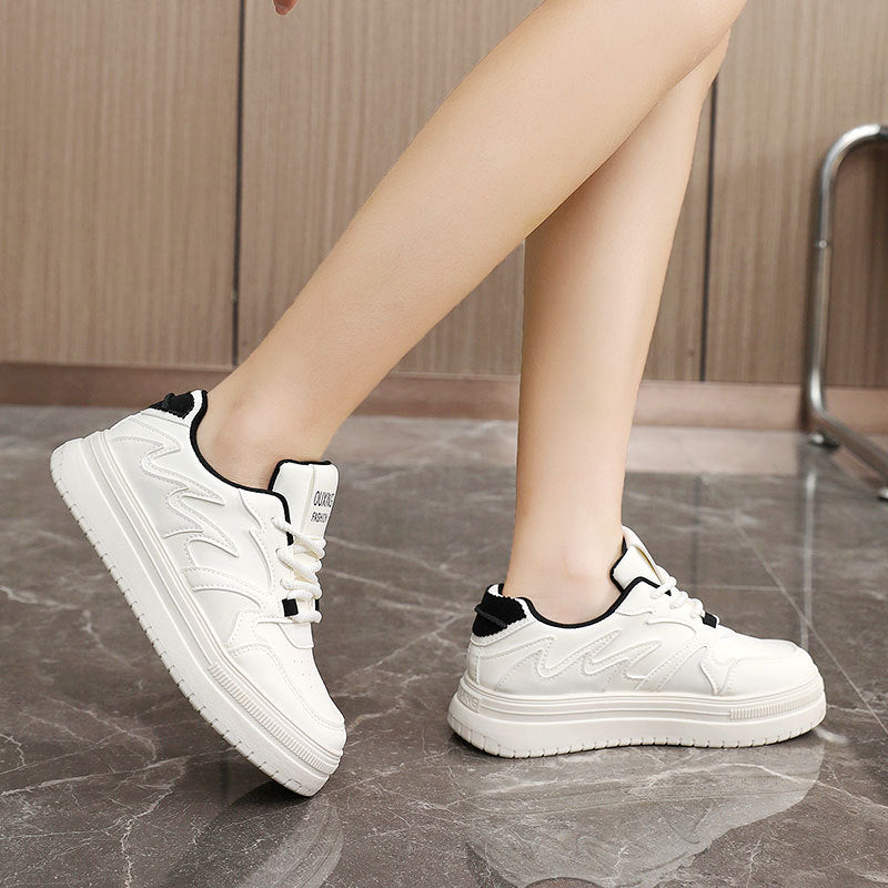 Damen modische Sneakers mit atmungsaktiver Oberflächenstruktur und trendigem Design EB