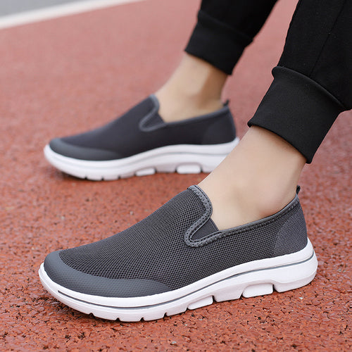 Damen Slip-On Freizeit-Schuhe mit atmungsaktivem Mesh-Obermaterial und flexibler Sohle EB