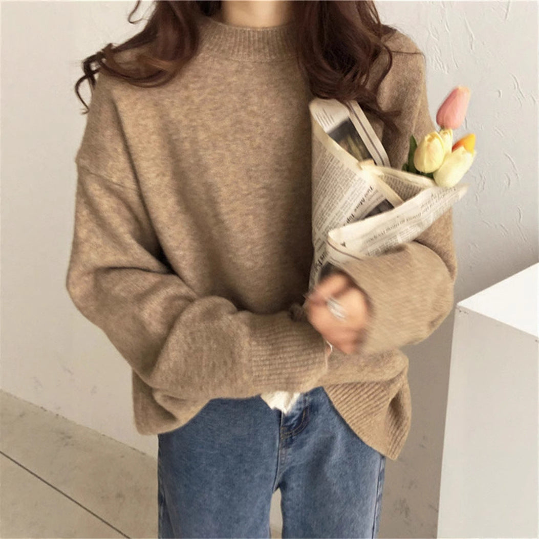 Damen Oversized Strickpullover mit weichem Material und lässigem Schnitt EB