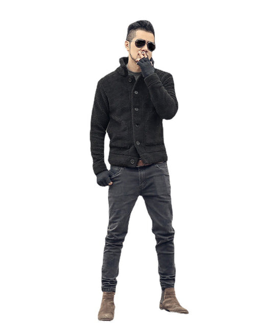 Herren gefütterte Thomaskapelle Jacke mit stilvollem Knopfverschluss und lässigem Design EB