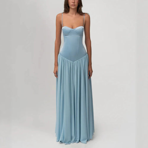Damen nan modellierendes Bustier-Abendkleid mit vorgeformter Miederkonstruktion und weitfallendem Chiffon-Tellerrock EB
