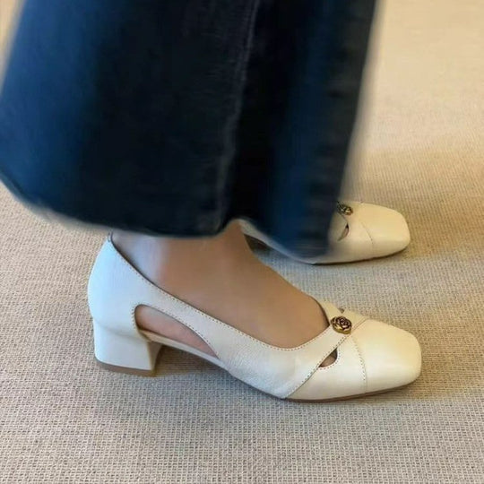 Damen Elegante und bequeme Pumps mit modischer Querriemenverzierung EB