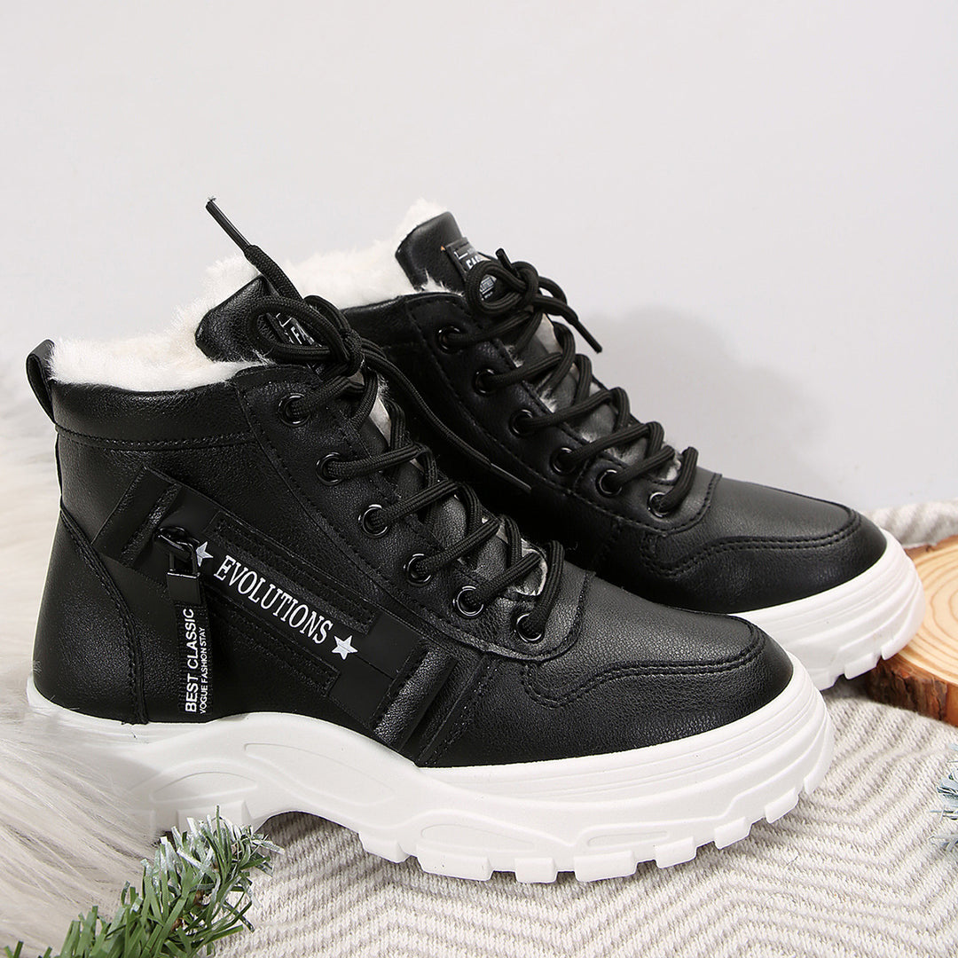 Damen Modische Winterstiefel mit kuscheligem Innenfutter und rutschfester Sohle EB
