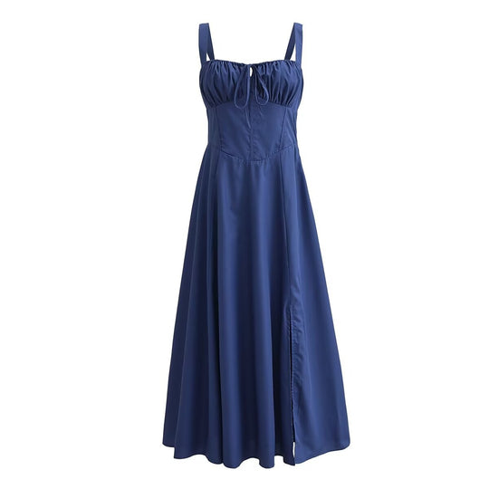 Damen Maxikleid mit gerafftem Oberteil EB
