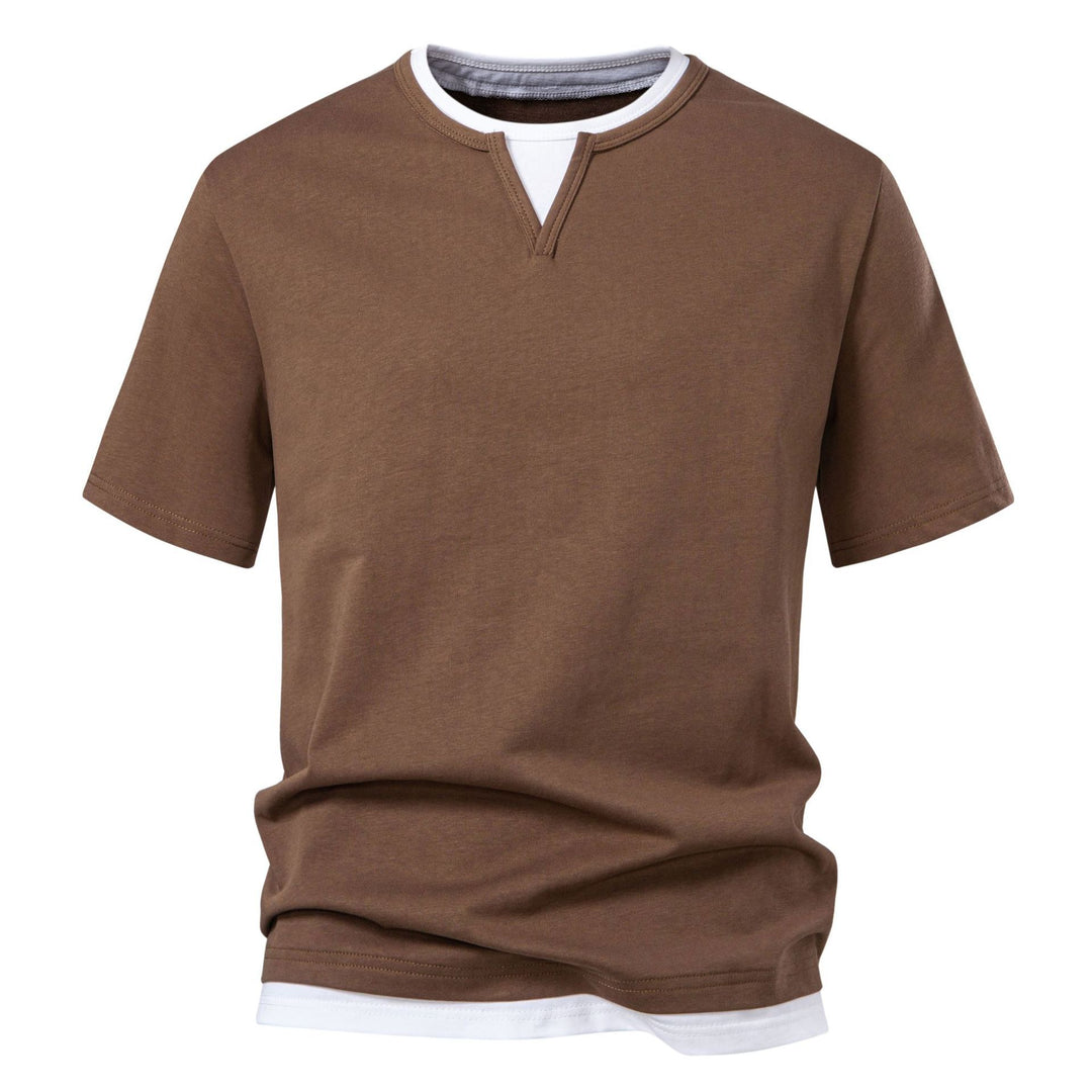 Herren Kurzarmshirt mit modernem Stehkragen EB
