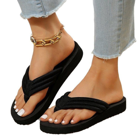 Damen Komfortable Zehentrenner-Sandalen mit rutschfester Sohle EB