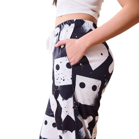 Damen Freizeit-Hose mit kreativen Mustern EB