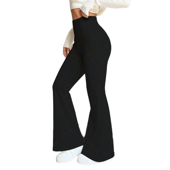 Damen Hohe Taille Flared Pants EB