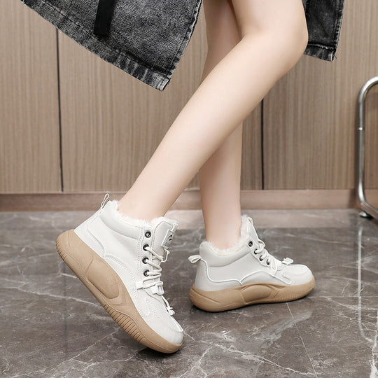 Damen modische Winterstiefel mit weichem Innenfutter und rutschfester Sohle EB