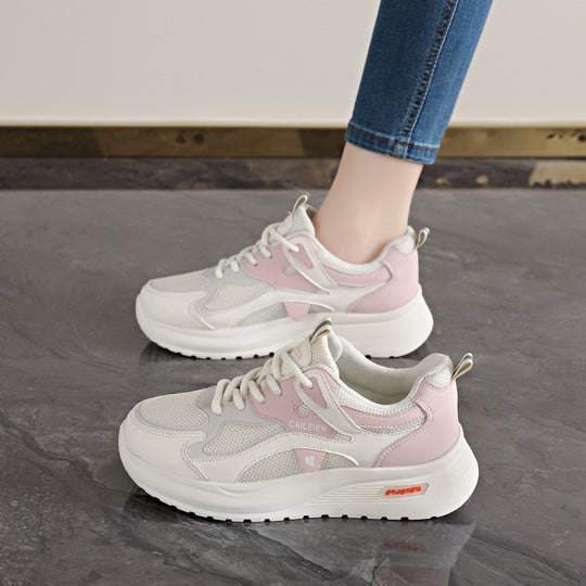 Damen Sportliche Sneakers mit atmungsaktiver Netzstruktur und dämpfender Laufsohle EB