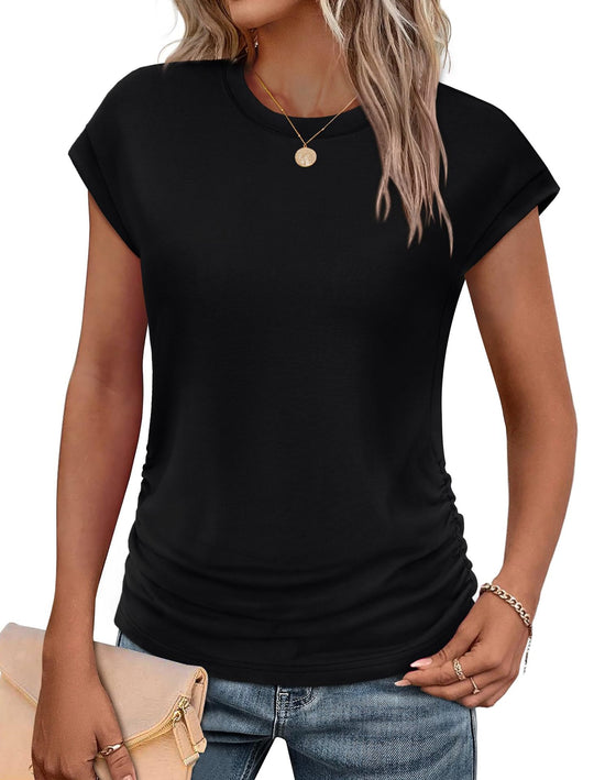 Damen Stylisches Oberteil mit lässigen Rüschendetails EB