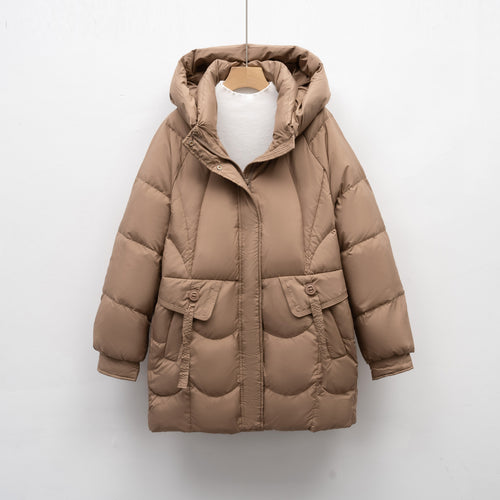Damen bequeme Steppjacke mit Kapuze EB