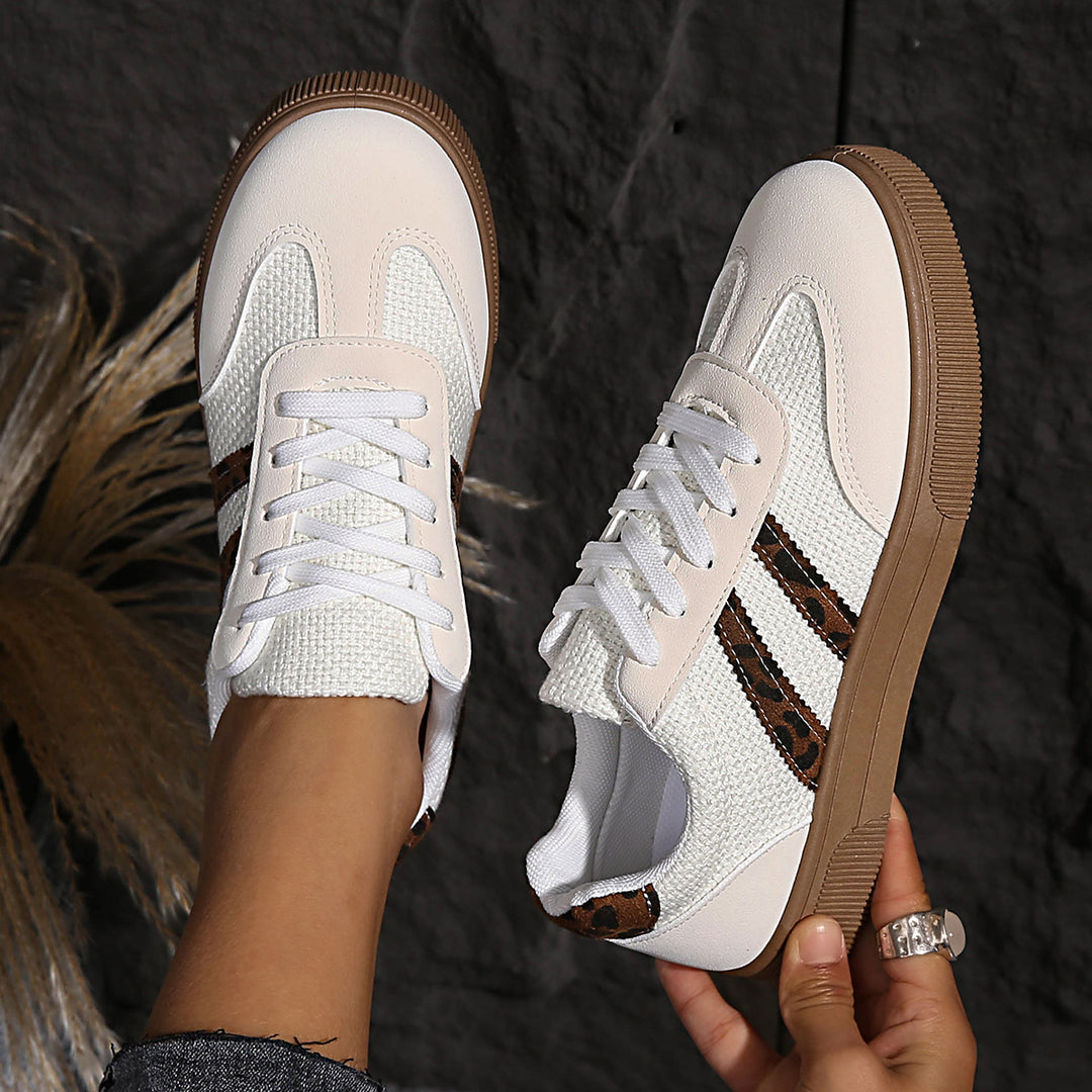 Damen Sneakers mit hochwertigem Netzmaterial und stylischem Tiermotiv EB