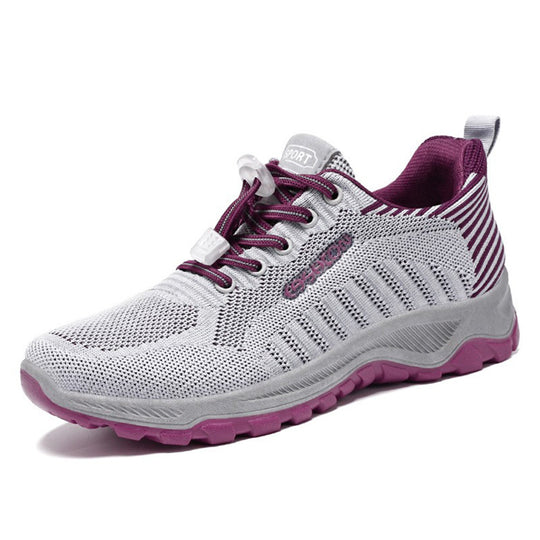 Herren nan multifunktionaler Strick-Sportschuh mit Schnellzug-Schnürung, stoßdämpfender EVA-Zwischensohle und griffiger Trailaußensohle EB