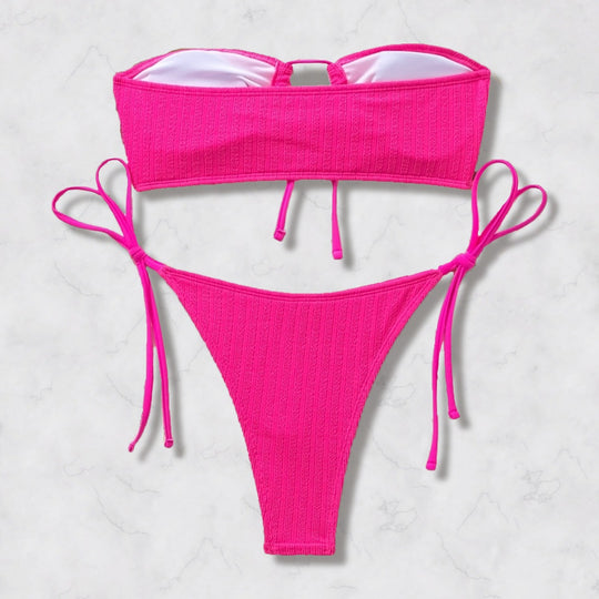 Damen Bandeau-Bikini mit Raffung EB