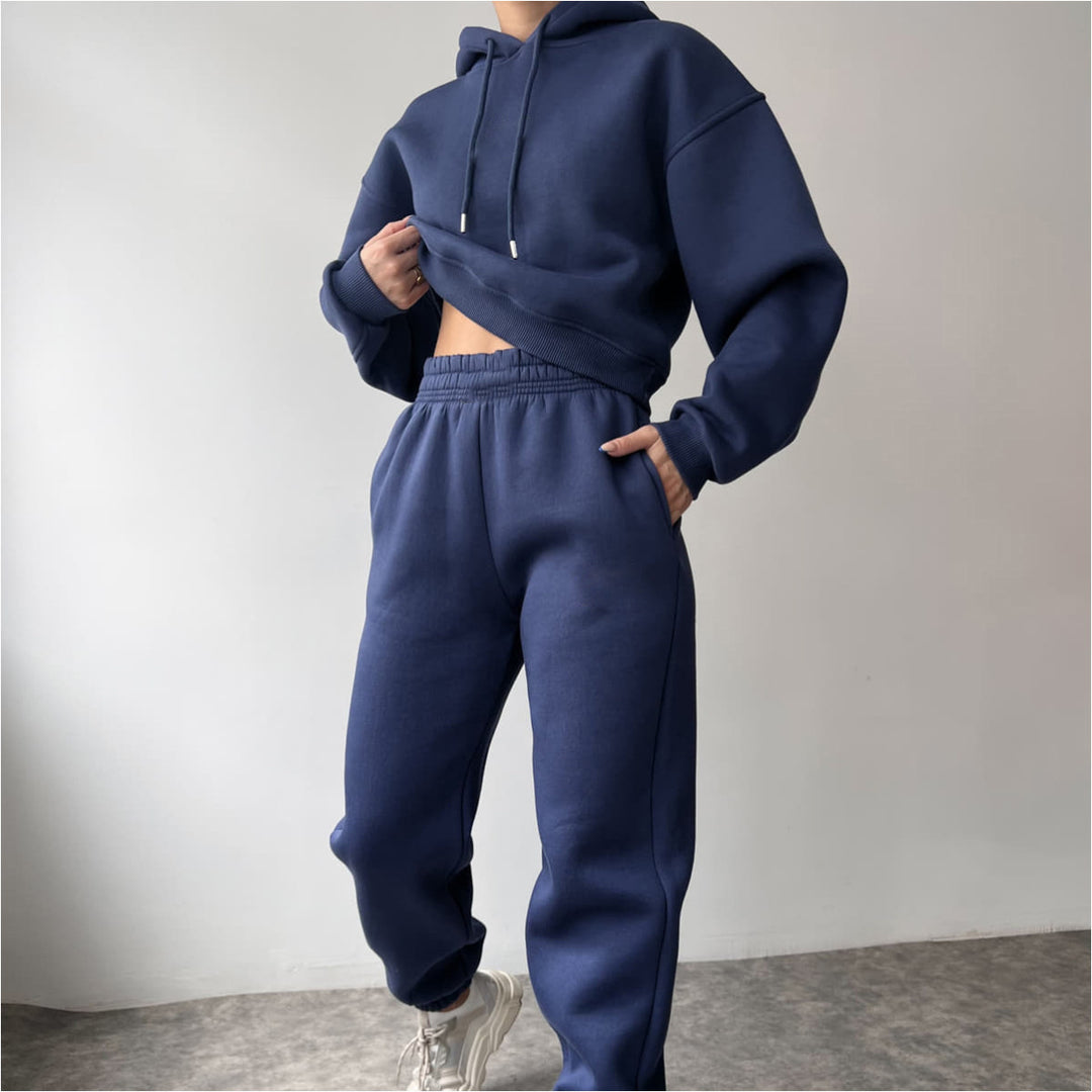 Damen modisches und lässiges Hoodie-Set mit weitem Schnitt EB