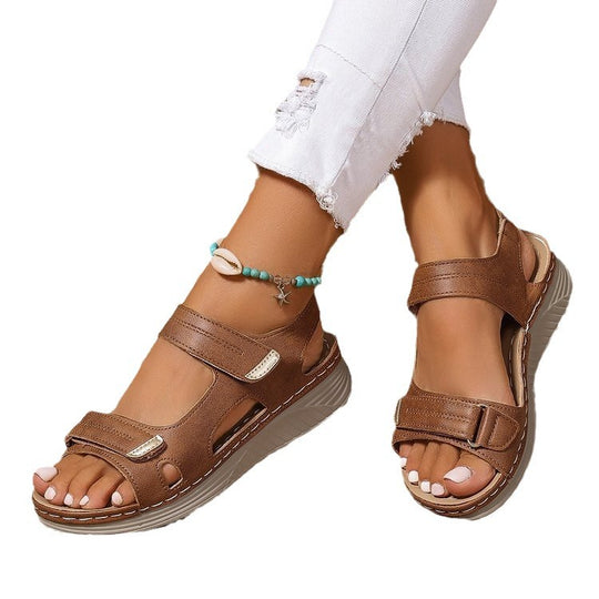 Damen bequeme Sandalen mit verstellbaren Riemen EB