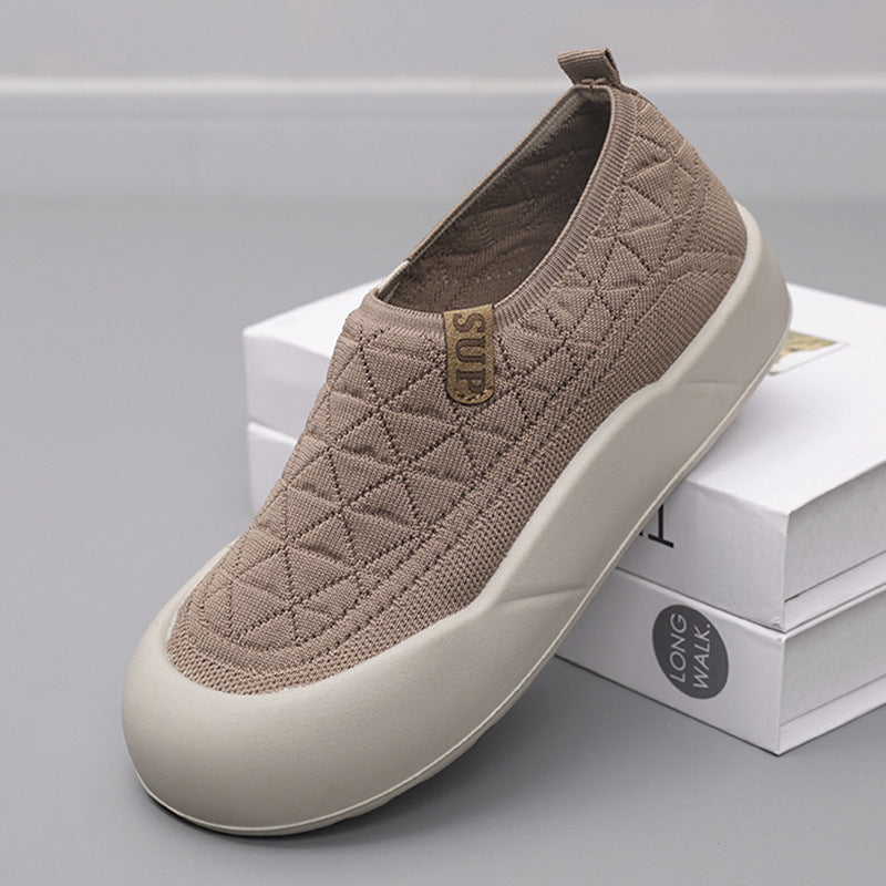 Damen Bequeme Freizeitschuhe mit flexiblem Strick-Obermaterial EB