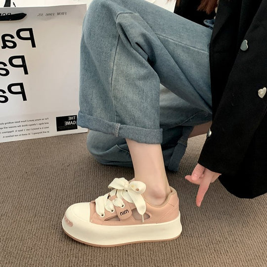 Damen modische Sneakers mit atmungsaktiver Mesh-Oberfläche und dämpfender Sohle EB