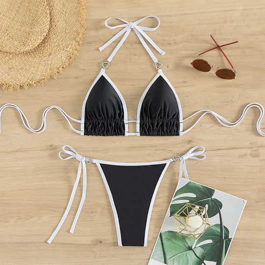 Damen Triangel-Bikini mit Charme-Detaillierung EB