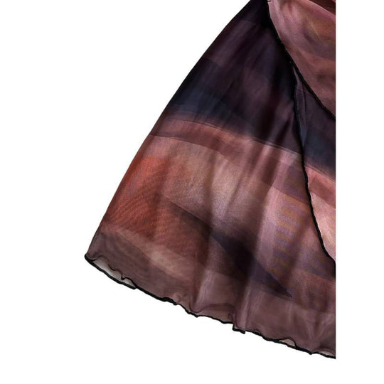 Damen Chiffonkleid mit tiefem V-Ausschnitt und zarter Wickeloptik EB