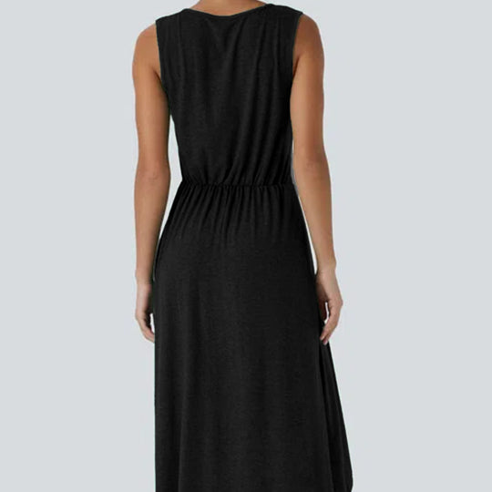 Damen Wickelkleid mit asymmetrischem Saum und elegantem Schnitt EB