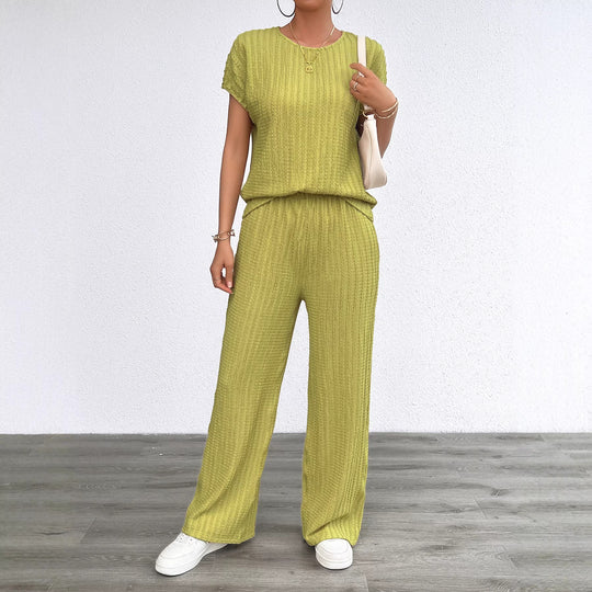 Damen Elegantes Lounge-Set mit feinen Streifen und entspannter Passform EB