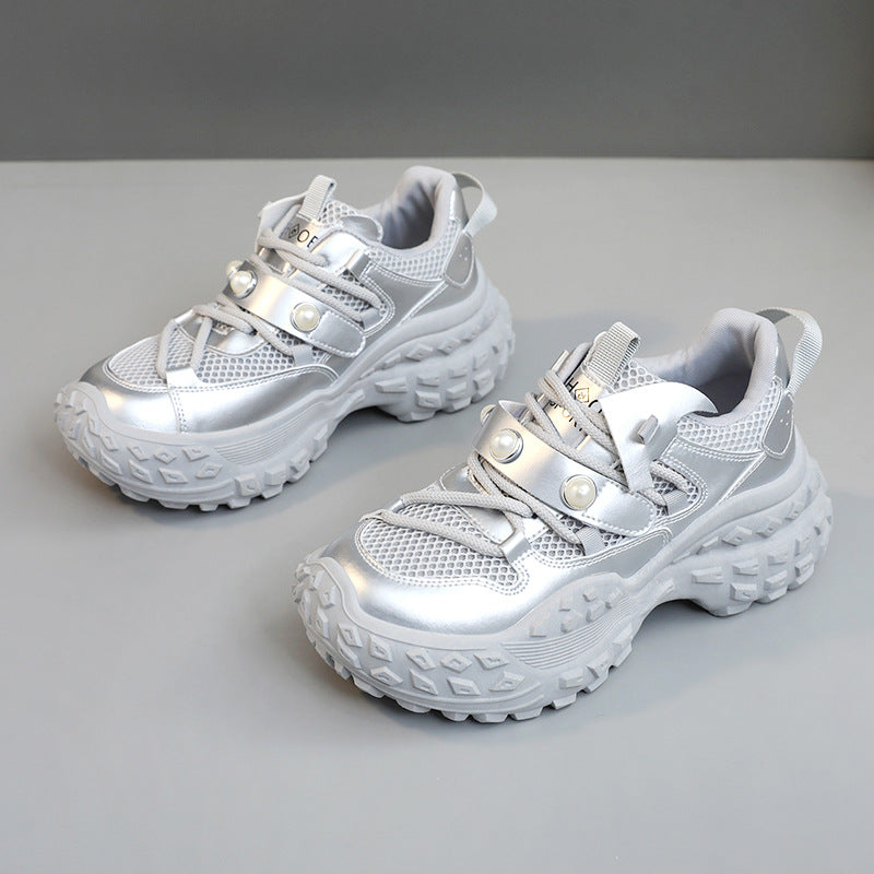 Damen Sportliche Sneakers mit rutschfester Laufsohle und atmungsaktivem Obermaterial EB