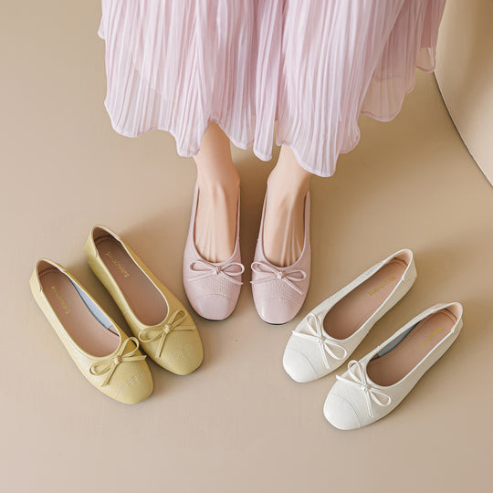 Damen Ballerinas mit dekorativem Schleifen-Design und komfortabler Sohle EB