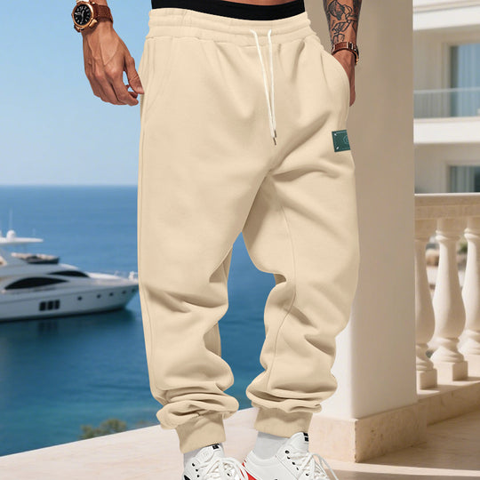 Herren nan relaxed-fit Jogginghose mit elastischem Tunnelzug, gerippten Bündchen und seitlichen Eingrifftaschen EB
