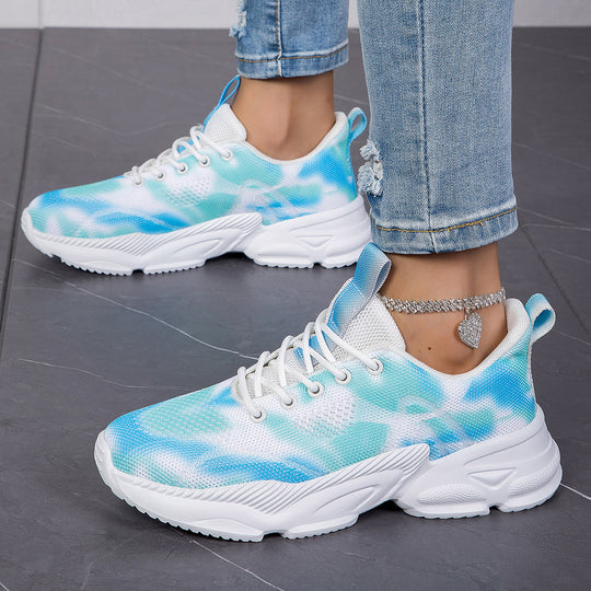 Damen Sportliche und farbenfrohe Laufschuhe mit atmungsaktivem Mesh-Obermaterial EB