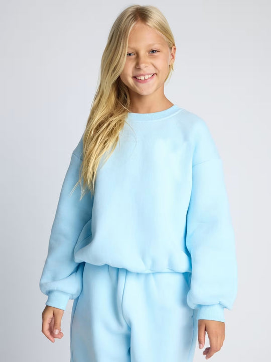 Damen lässiges Sweat-Set mit voluminösem Oberteil und bequemen Jogginghosen EB