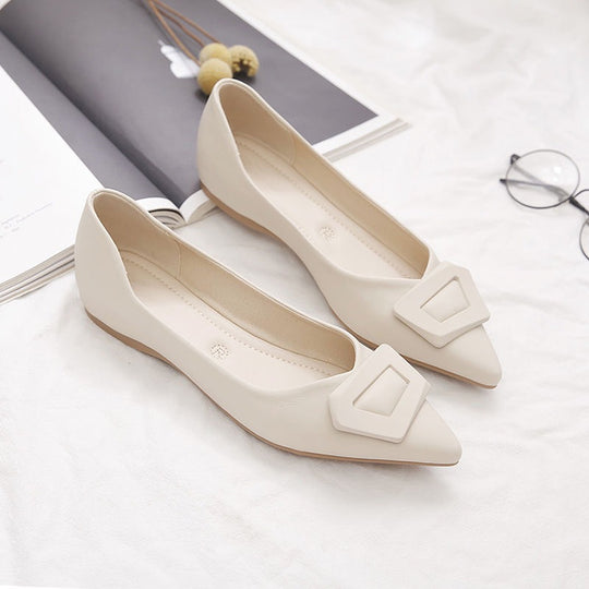 Damen elegante Ballerinas mit modischem Riemendesign und komfortablem Fußbett EB