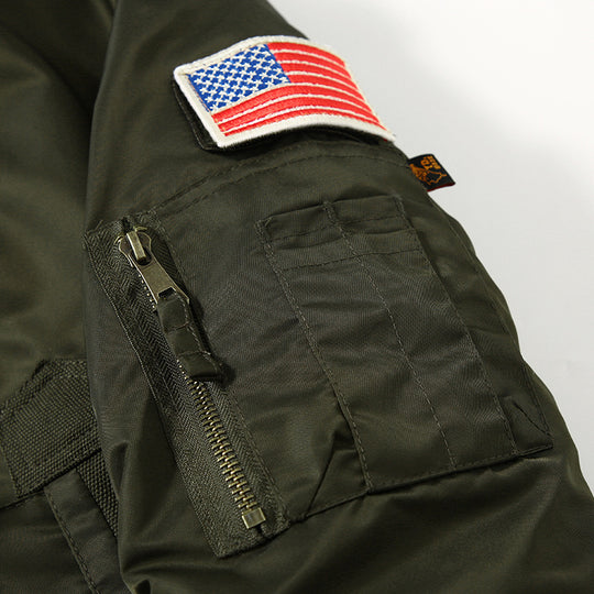 Herren Fliegerjacke mit Sherpa-Kragen und multifunktionalen Taschen EB