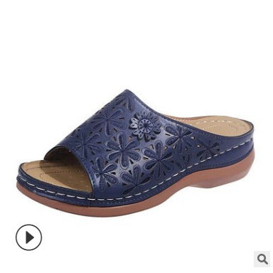 Damen Clogs mit blumenverziertem Design EB