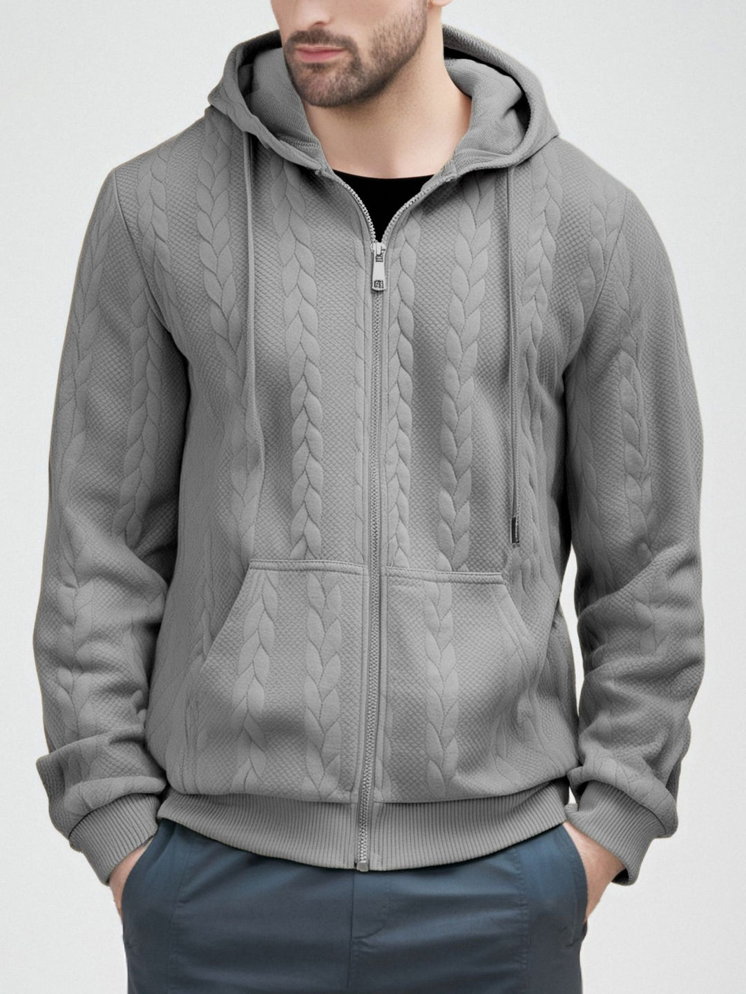 Herren Strickjacke mit Kapuze EB