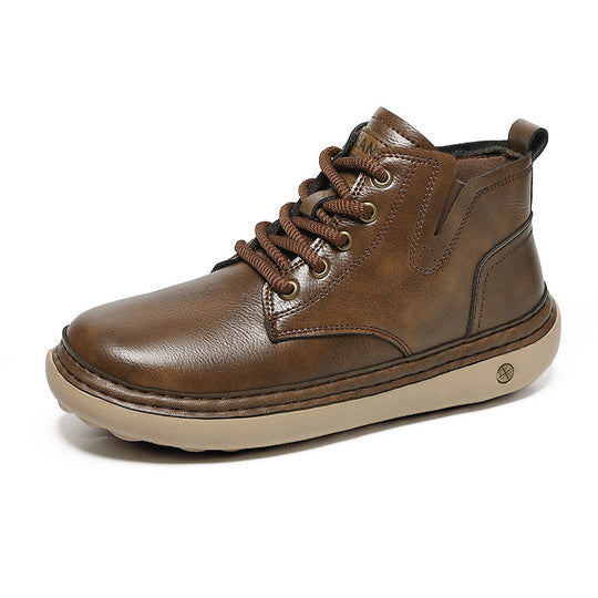 Herren Robuste Schnürboots aus hochwertigem Leder EB