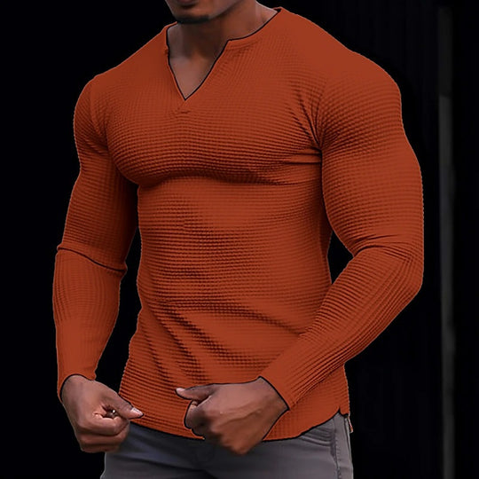 Herren Langarmshirt mit strukturiertem Design EB