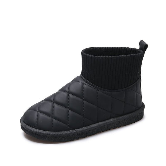 Damen Bequeme und stylische Winterboots mit elastischem Schaft und rutschfester Sohle EB