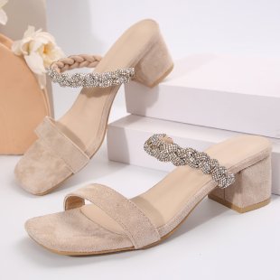 Damen elegante Sandalen mit Blockabsatz EB