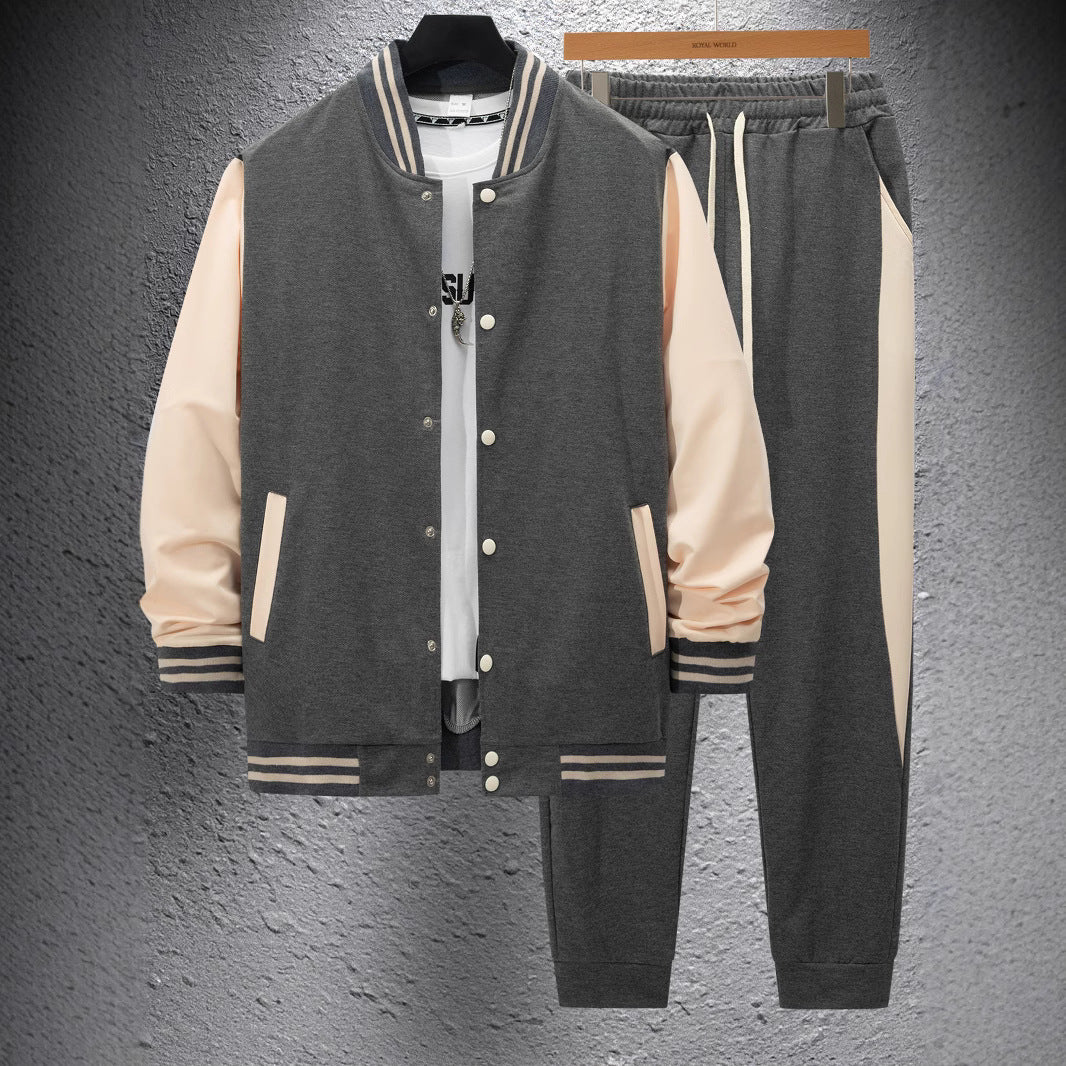 Herren Sportliches Sweat-Anzug-Set mit gestreiften Details EB