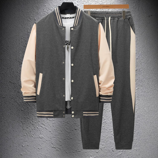 Herren Sportliches Sweat-Anzug-Set mit gestreiften Details EB