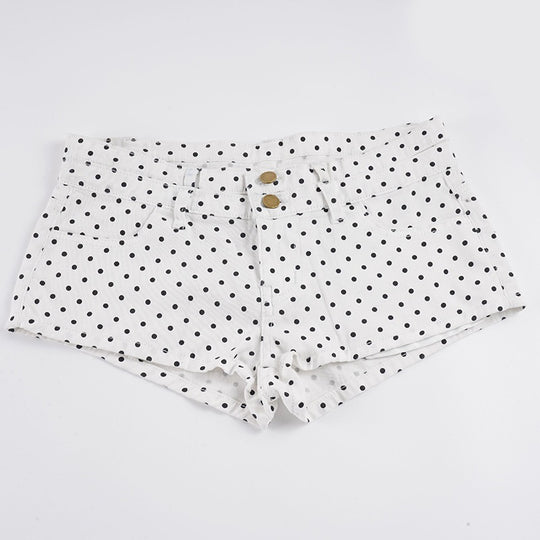Damen Modische Shorts mit zeitgemäßem Punktedesign und hohem Bund EB