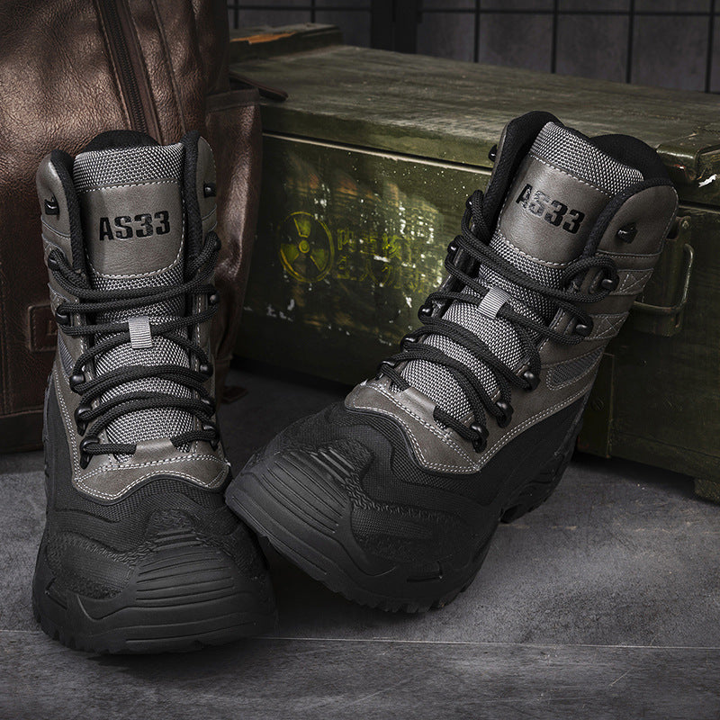 Damen Hohe Arbeitsstiefel mit rutschfester Profilsohle und atmungsaktivem Innenfutter EB