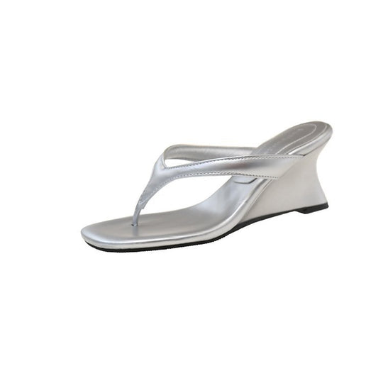 Damen modische Wedge-Pantoletten mit ergonomischem Fußbett und eleganten Riemen EB