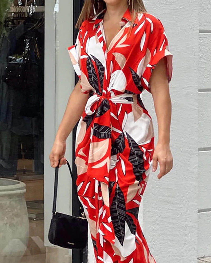 Damen Midikleid mit modernem Schnitt und schickem Taillengürtel EB